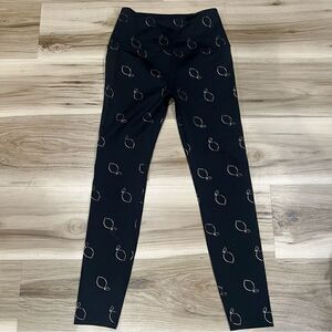 Beyond Yoga Black and Gold Lemon Leggings Women’s XS